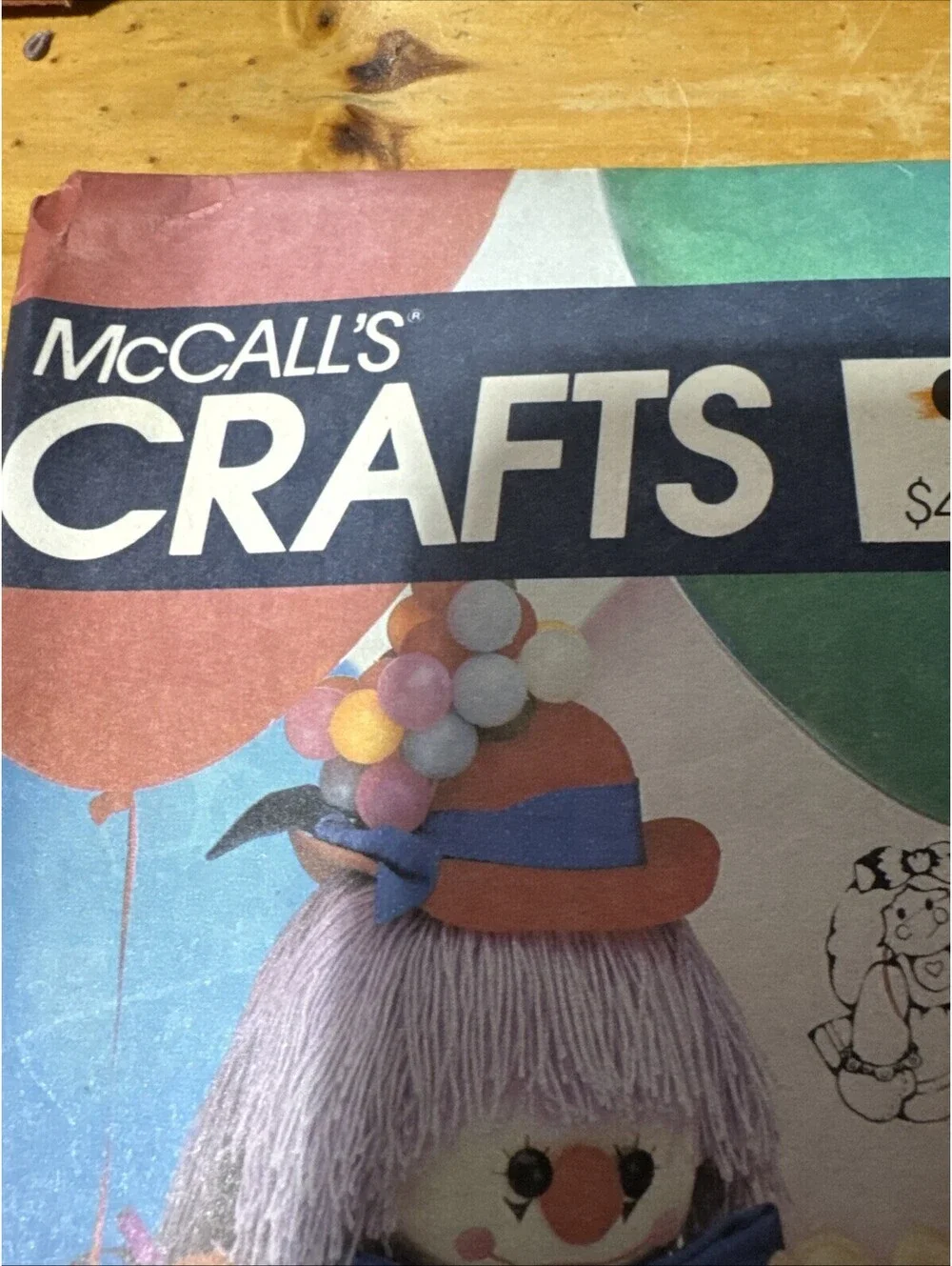 1984 VTG McCall's Sewing Pattern 9357Cloth Enter The Clowns Doll UNCUT